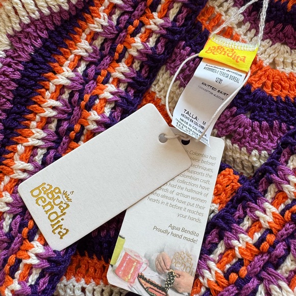 Agua Bendita Teresa Crochet Skirt - 100% Cotton - NWT - Picture 8 of 10